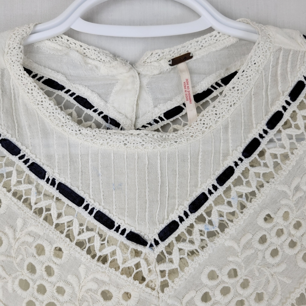 Free People Abigail Victorian Peasant Top